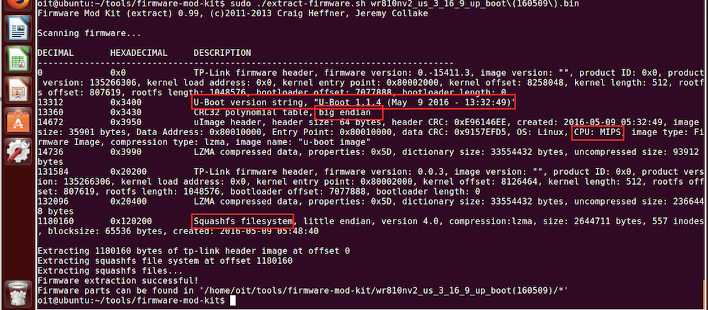 Extract Filesystem for TL-WR810N Router Firmware